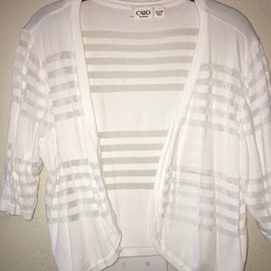 White cardigan
